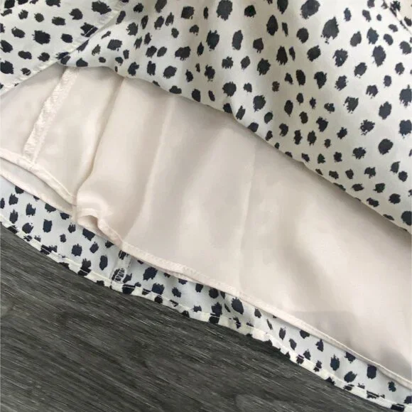 Lola Grace Womens Adjustable Strap Patterned Mini Dress-Ivory-Medium-NWT - Picture 3 of 8